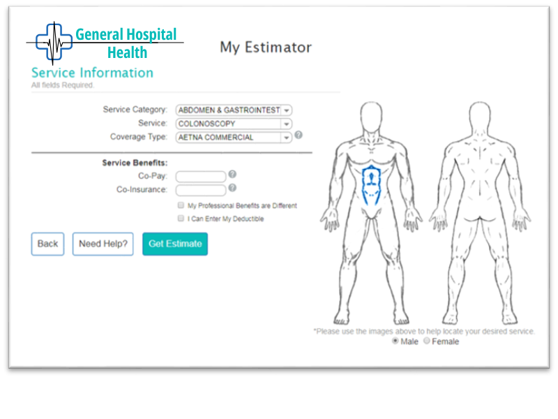 General Hospital Health Estimates Example